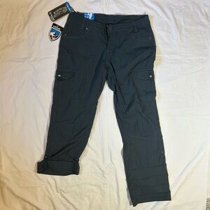 Women's Kuhl Splash Roll Up Pants Metal Blue Size 14